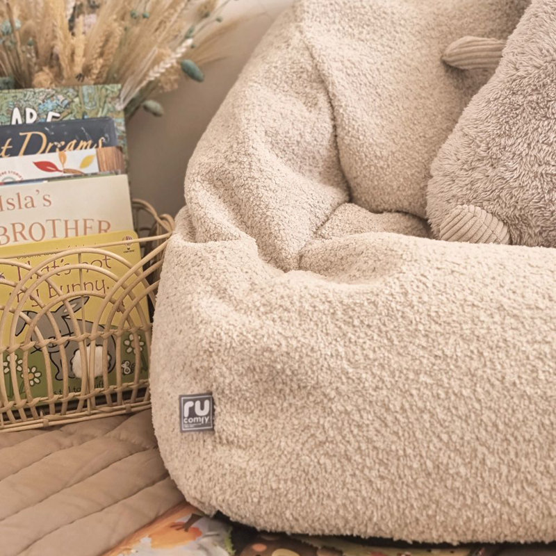 Rucomfy Beanbags Snug Drum Pouffe With Filling - Large Round Footstool